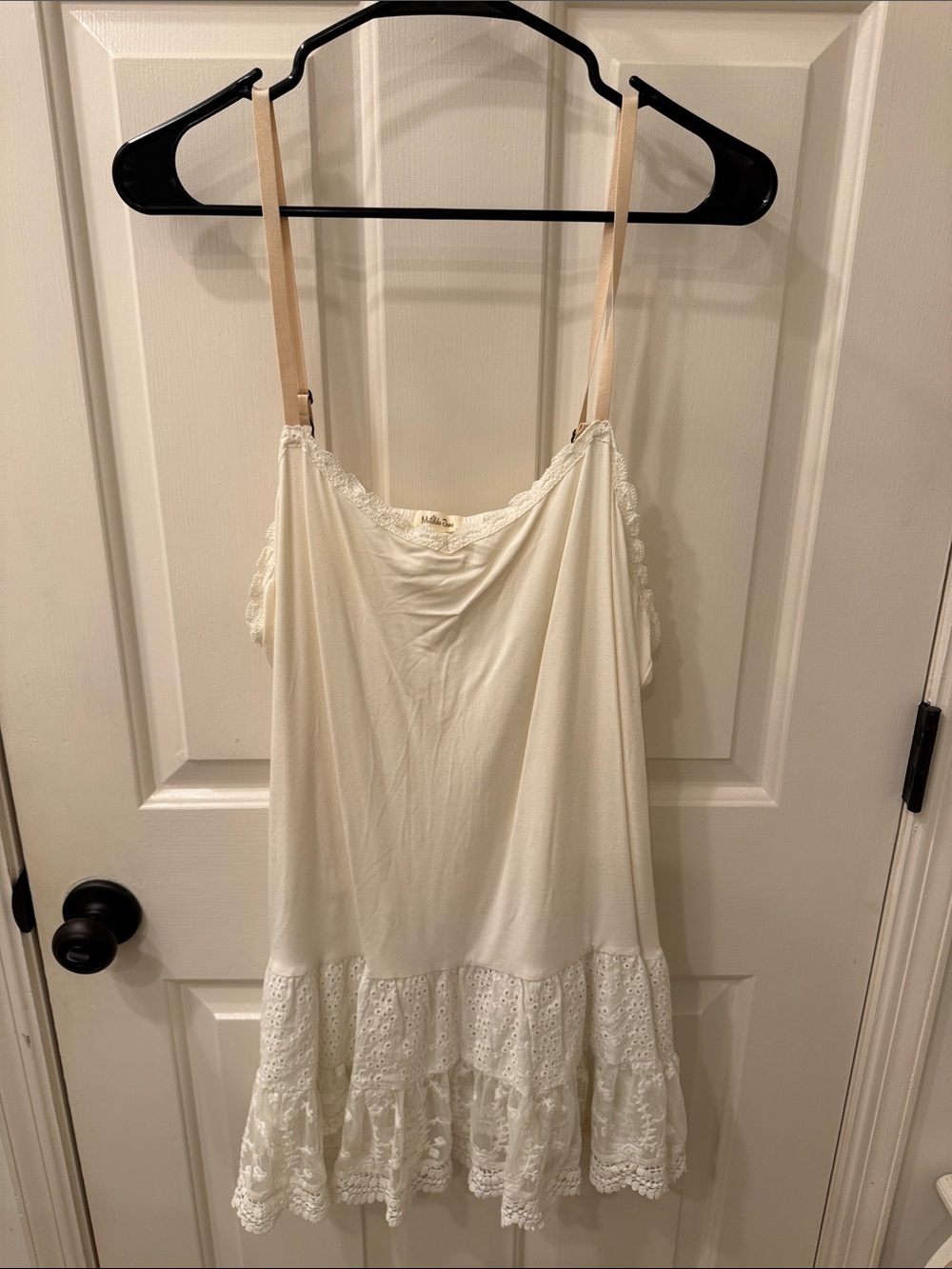 Matilda Jane Cream Lace-Trim Slip Dress
